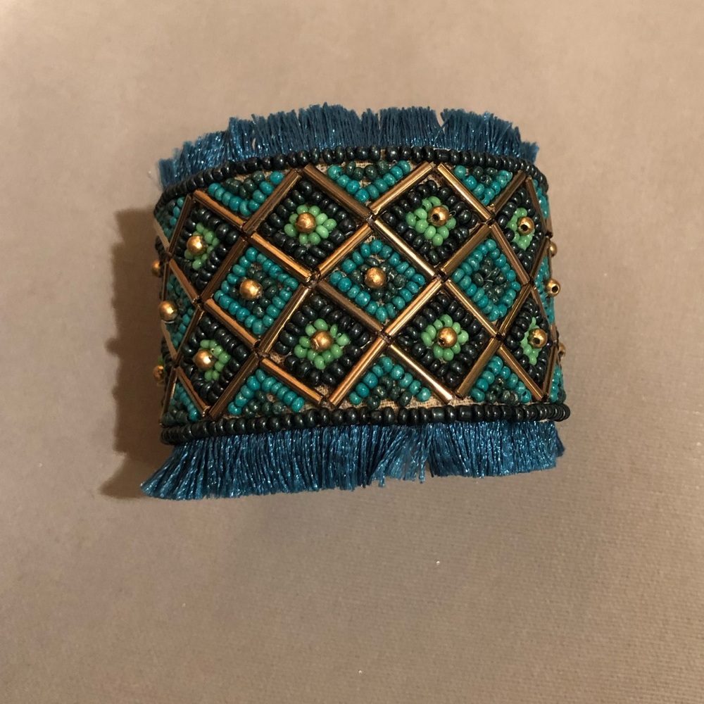 Handcrafted Beaded Cuff Bracelet
